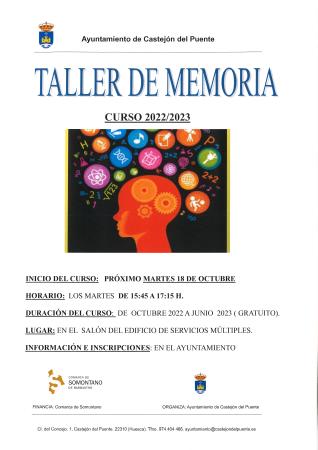 Imagen Taller de Memoria curso 2022/2023