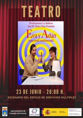 Imagen Teatro cómico, "Eva y Adán" una crisis matrimonial