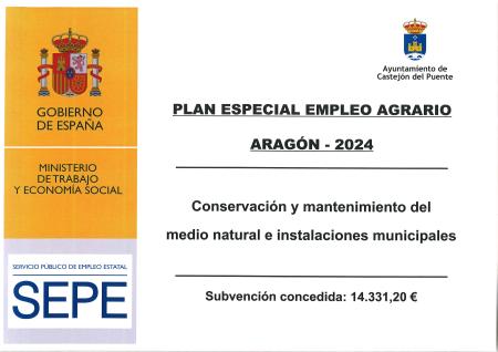 Imagen El Ayuntamiento de Castejón del Puente recibe una nueva subvención para...